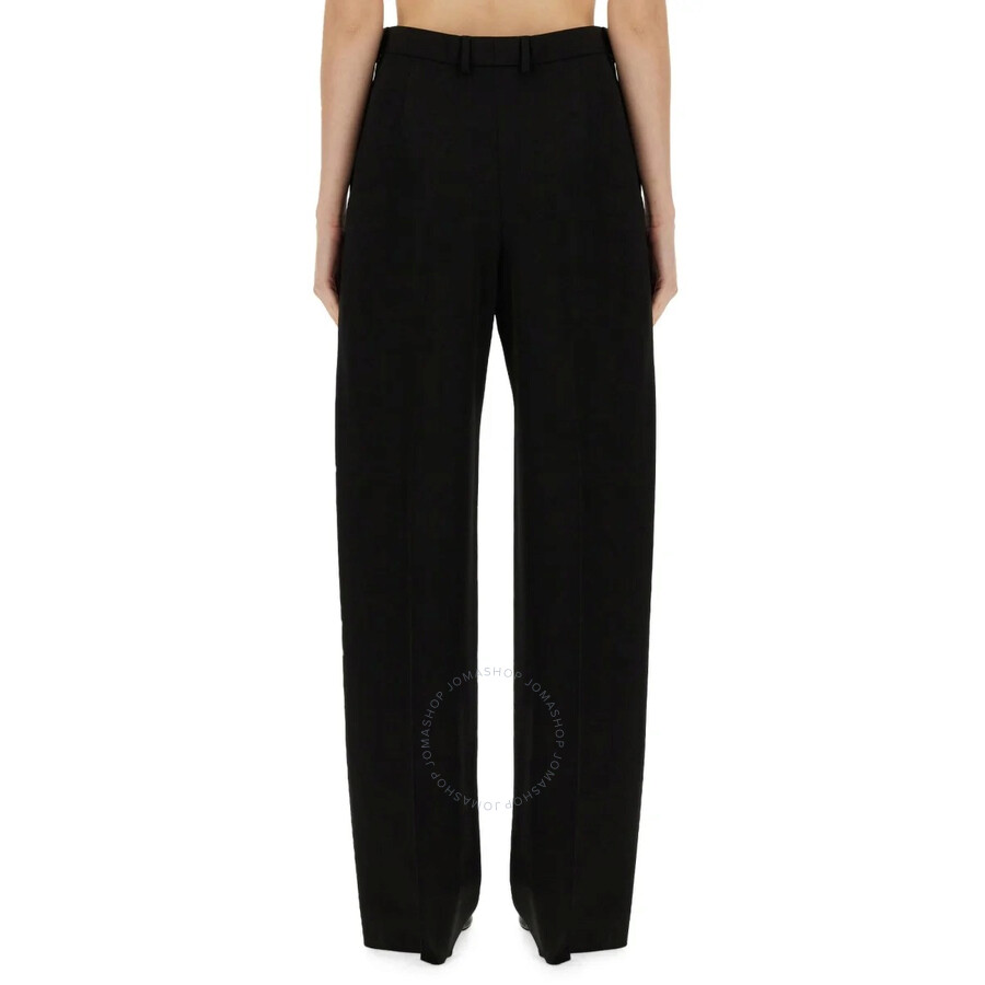 Balenciaga 'baggy Tailored' Black Pants With Creased Leg In Wool Woman In Black