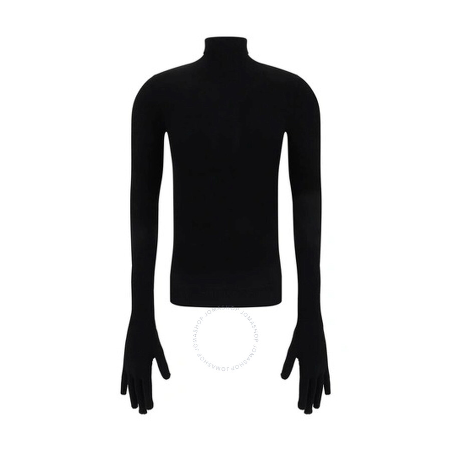 Balenciaga Modal-blend Turtleneck Sweater In Black