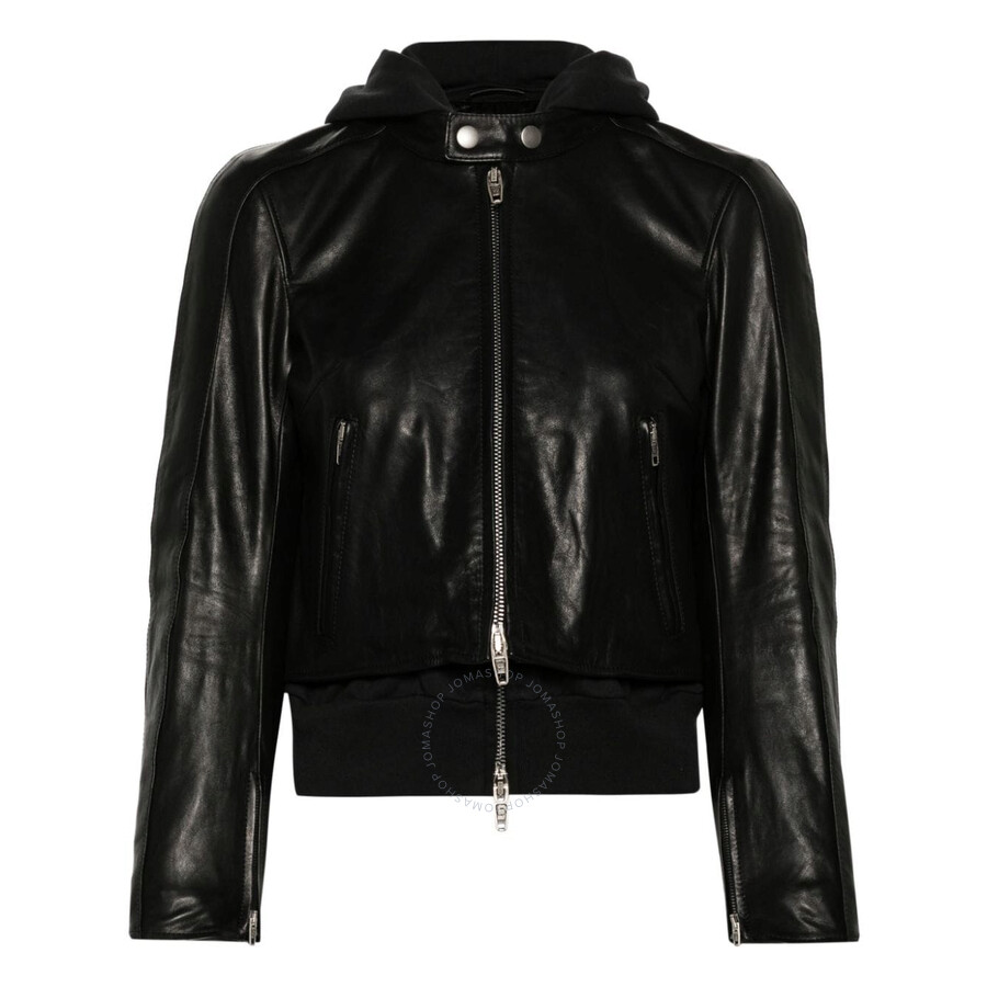 Balenciaga Lederjacke Im Lagen-look In Black
