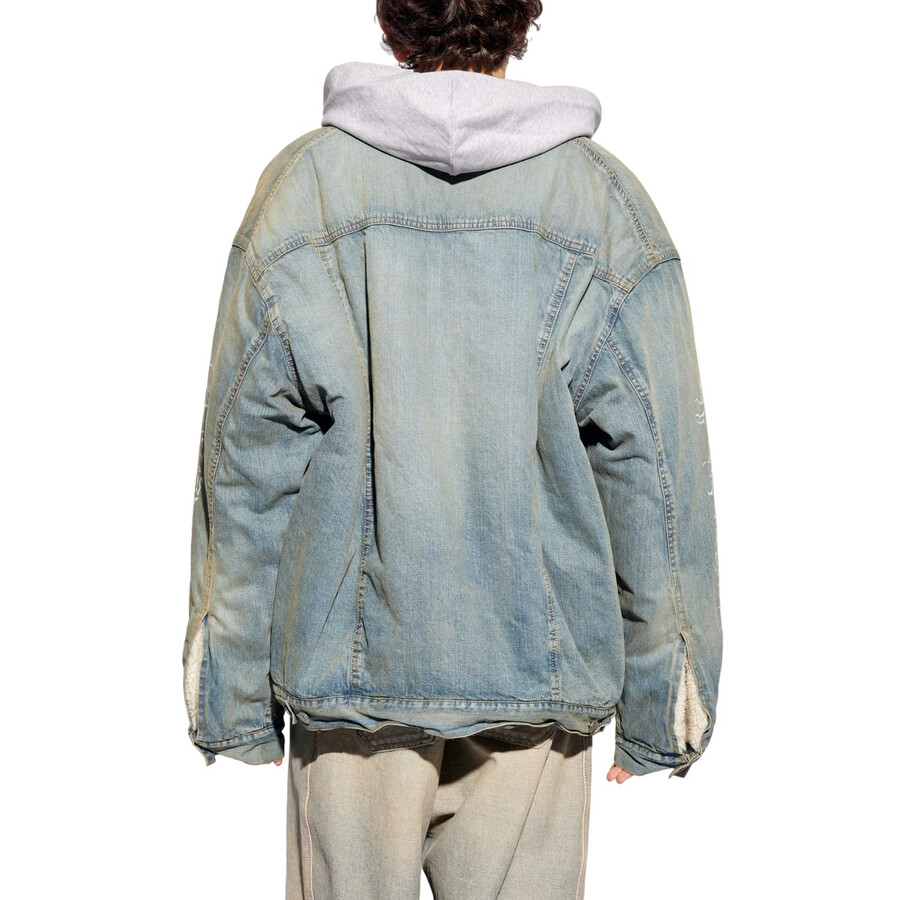 Balenciaga Ladies Blonde Ring Diy Metal Outline Hooded Jacket
