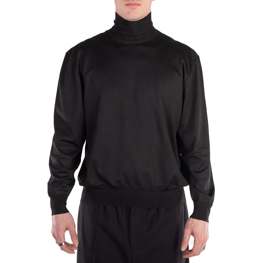Men's Black BB Oversized High-Neck Sweater, Brand Size 1 (Small)