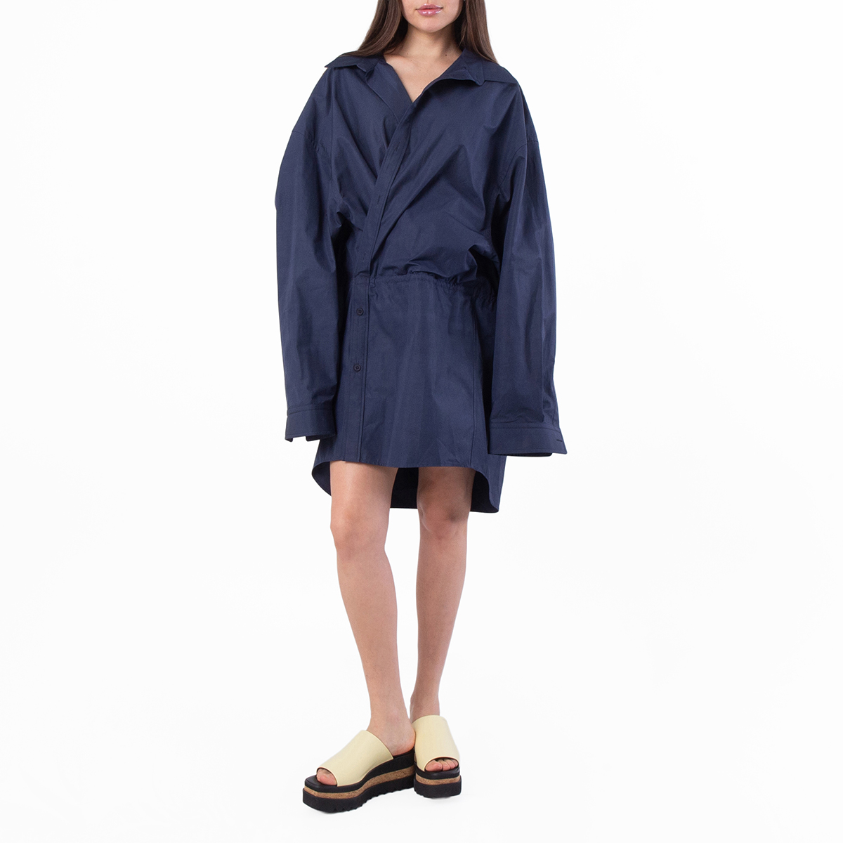 balenciaga dress Women's 100% Cotton Knit Button Down Shirt