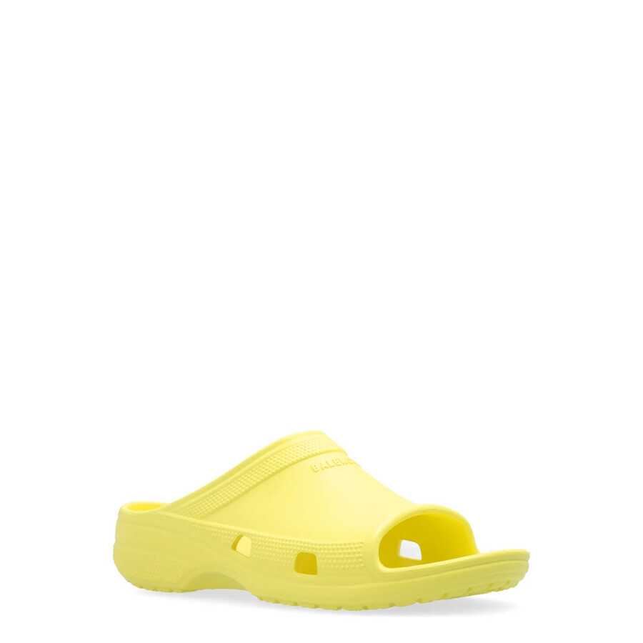 Balenciaga Pool Crocs Slides In Citrus In Yellow