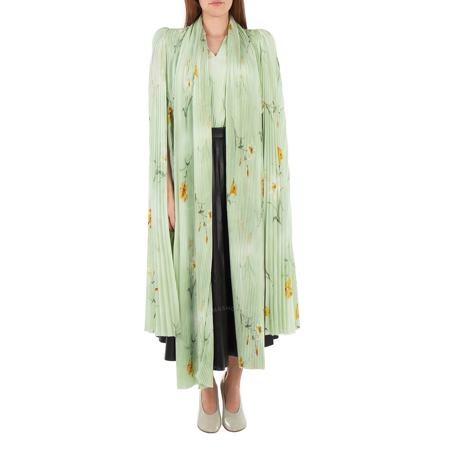 Balenciaga Scarf Pleated Blouse, Brand Size 34 (US Size 0