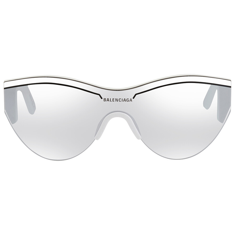 Shop Balenciaga Silver Cat Eye Unisex Sunglasses Bb0004s 005 99