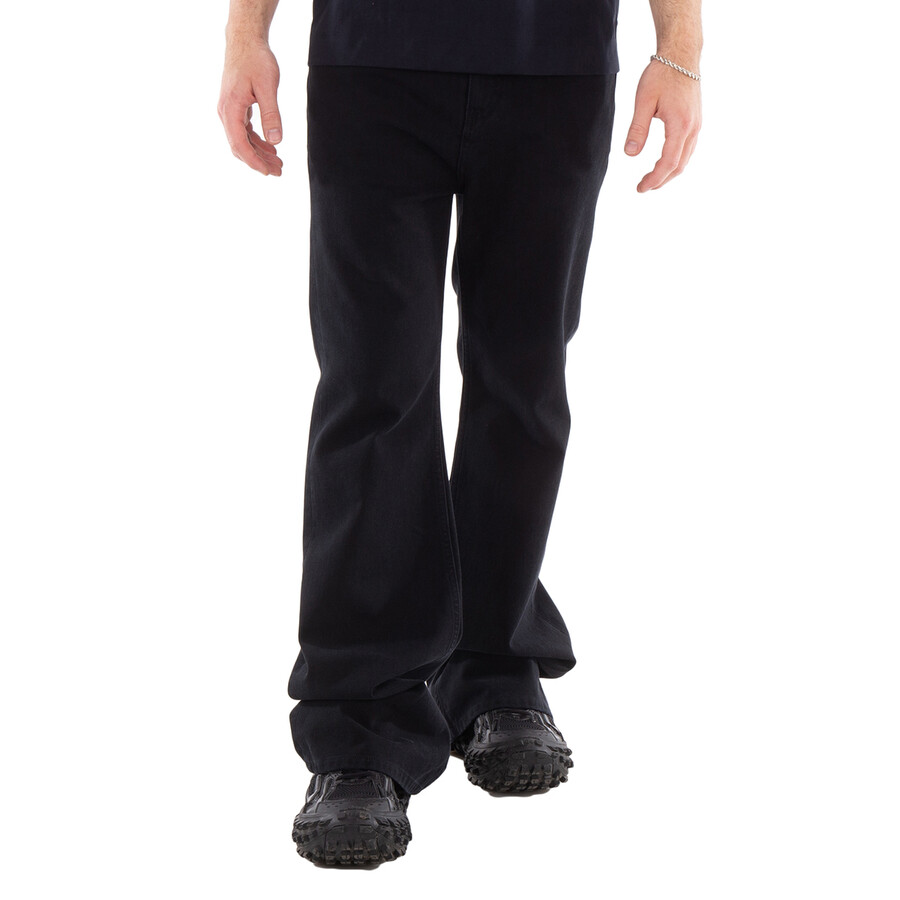 BALENCIAGA / ストレートパンツ/S/コットン/BLK/TNW11 1700 Balenciaga Straight-Leg Flared Denim Jeans, Waist Size 30