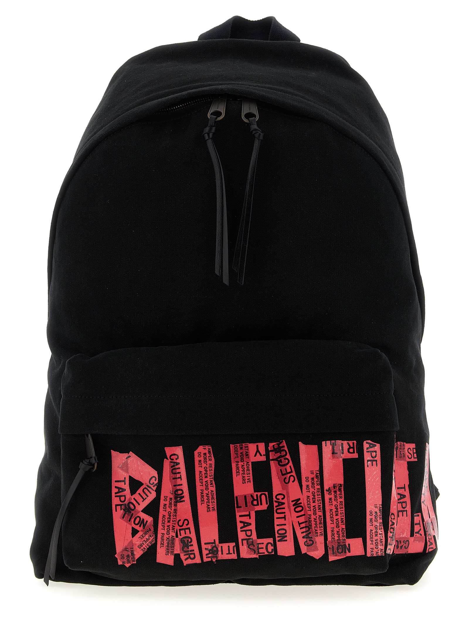Balenciaga Logoed Explorer Backpack In Black