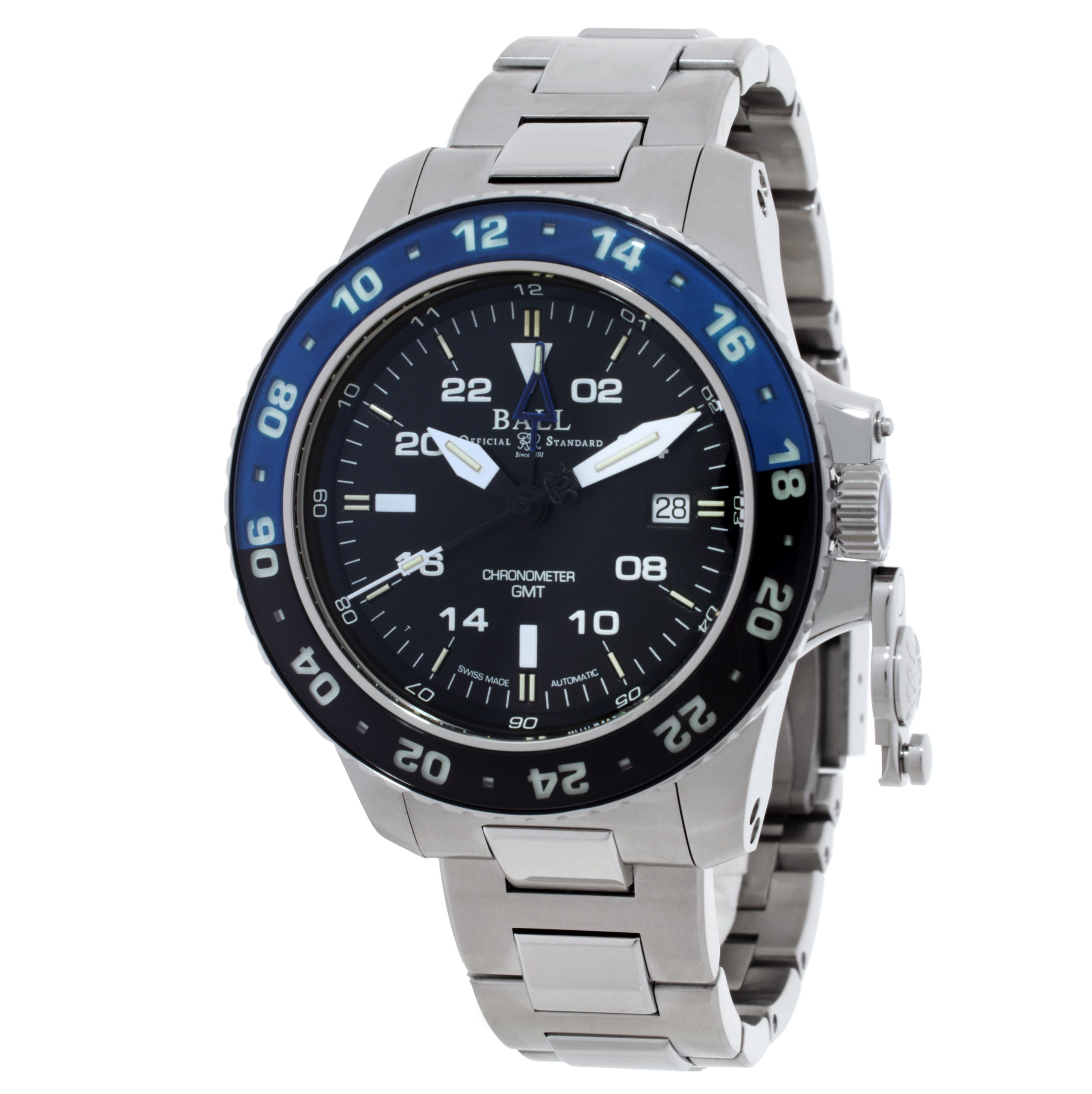 Ball Engineer Hydrocarbon AeroGMT II Automatic Black Dial Men's Watch DG2018C-S5C-BK