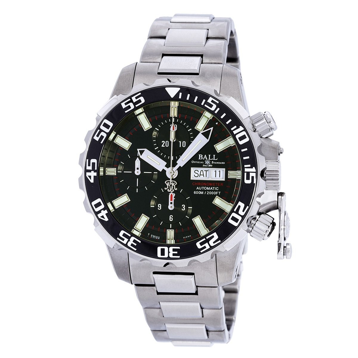 Ball Engineer Hydrocarbon Chronograph Automatic Chronometer Black Dial Men's Watch DC3226A-S4C-BK