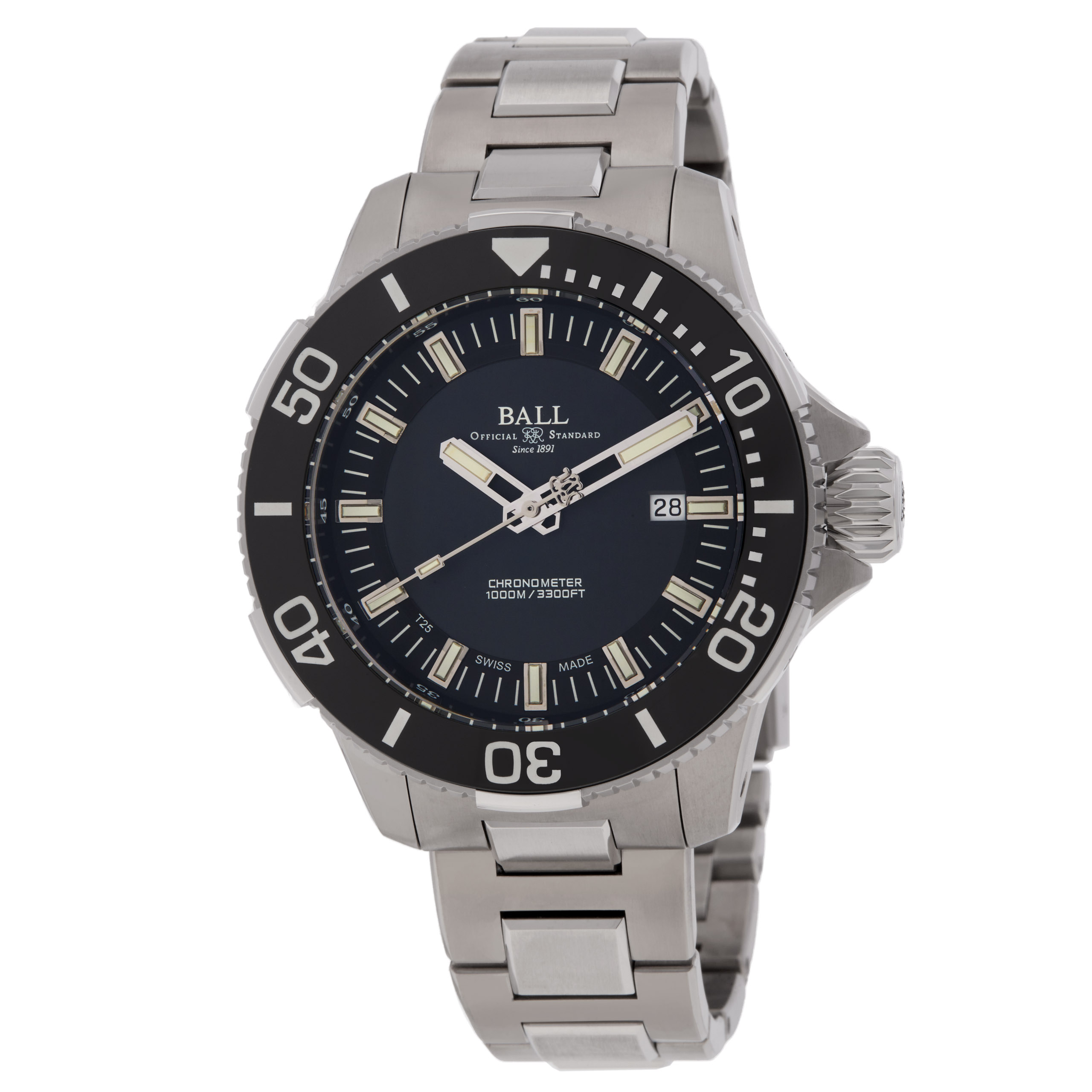Ball Engineer Hydrocarbon Deepquest Automatic Black Dial Men's Watch DM3002A-S3CJ-BK