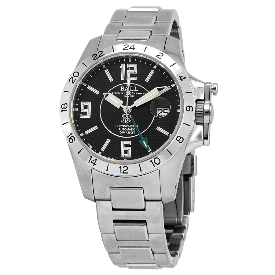 Ball Engineer Hydrocarbon Magnate GMT Automatic Black Dial Men's Watch GM2098C-SCAJ-BK