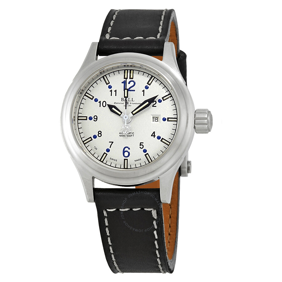 Ball Fireman Automatic Silver Dial Leather Ladies Watch NL1088CLJWHBE