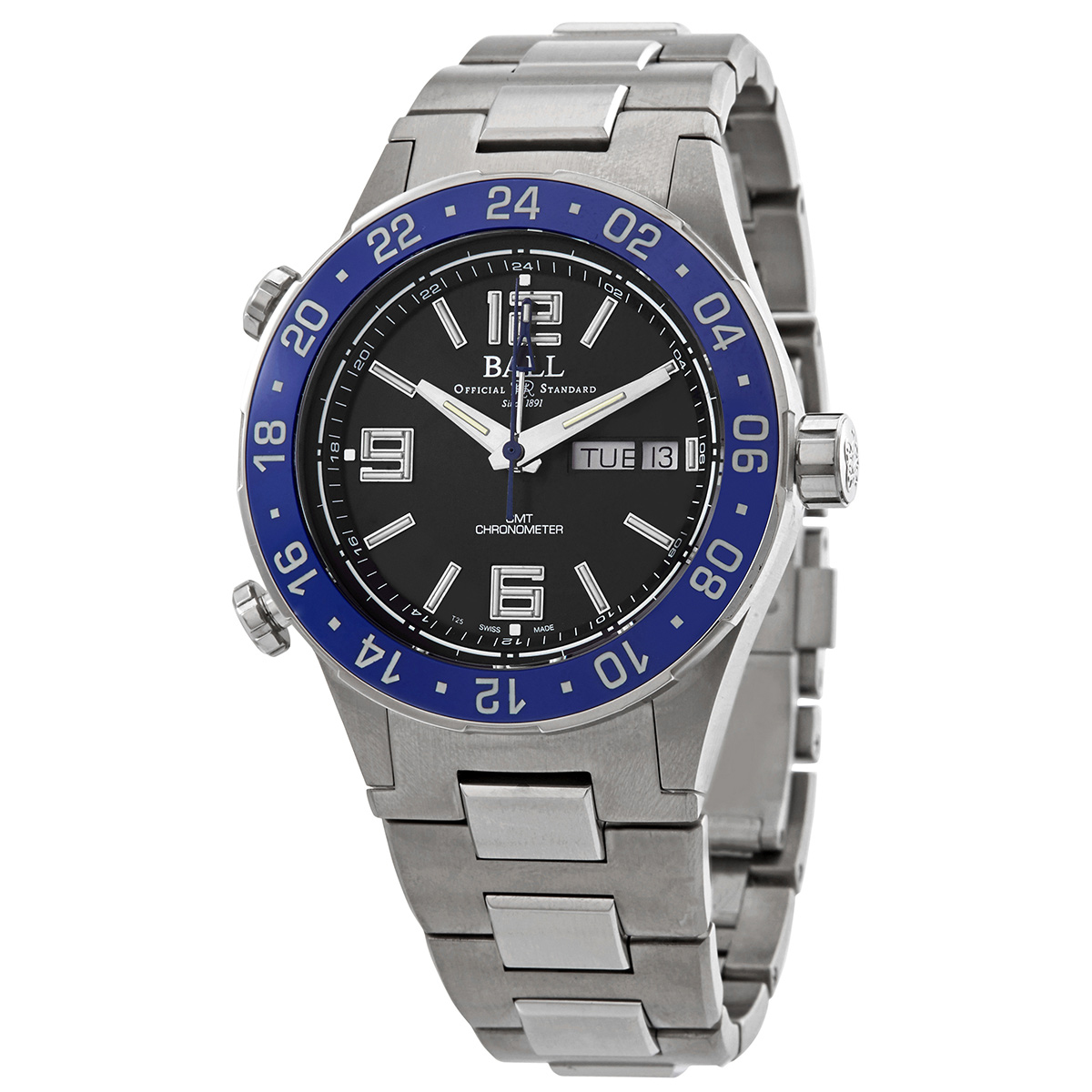 Ball Roadmaster Marine GMT Automatic Black Dial Men's Watch DG3030B