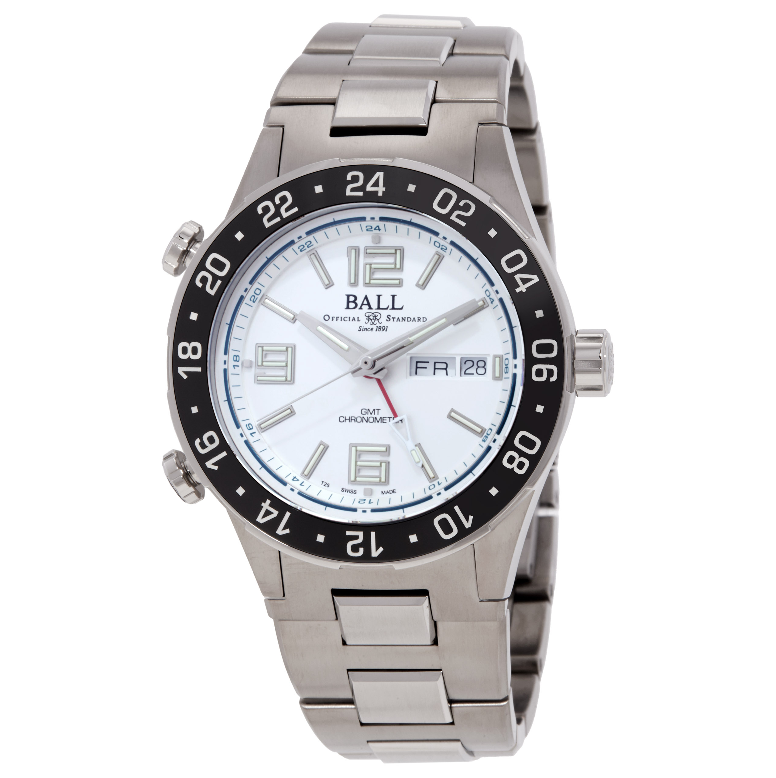 Ball Roadmaster Marine GMT Automatic White Dial Men's Watch DG3030B-S7CJ-WH