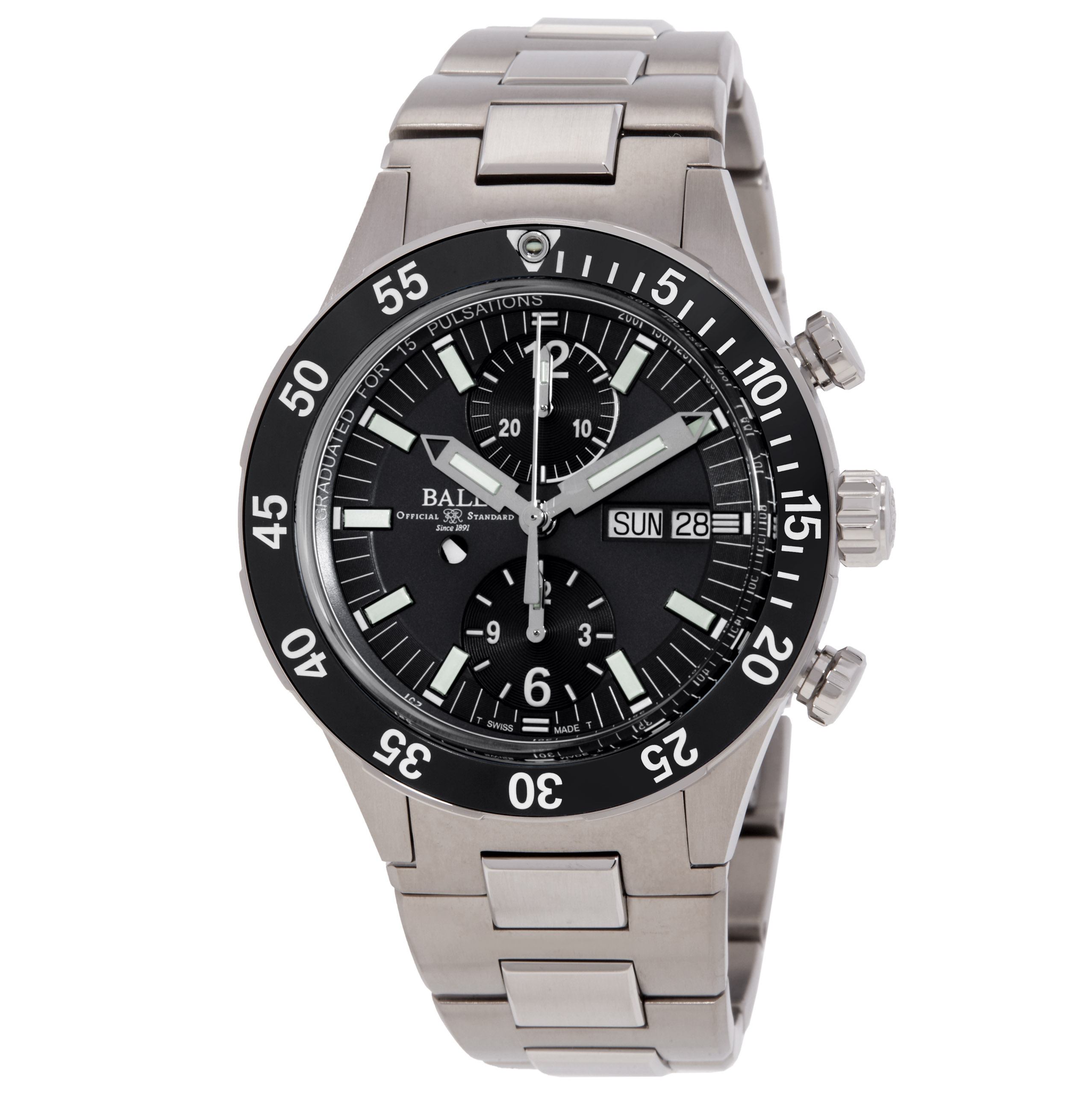 Ball Roadmaster Rescue Chronograph Automatic Black Dial Men's Watch DC3030C-SJ-BK
