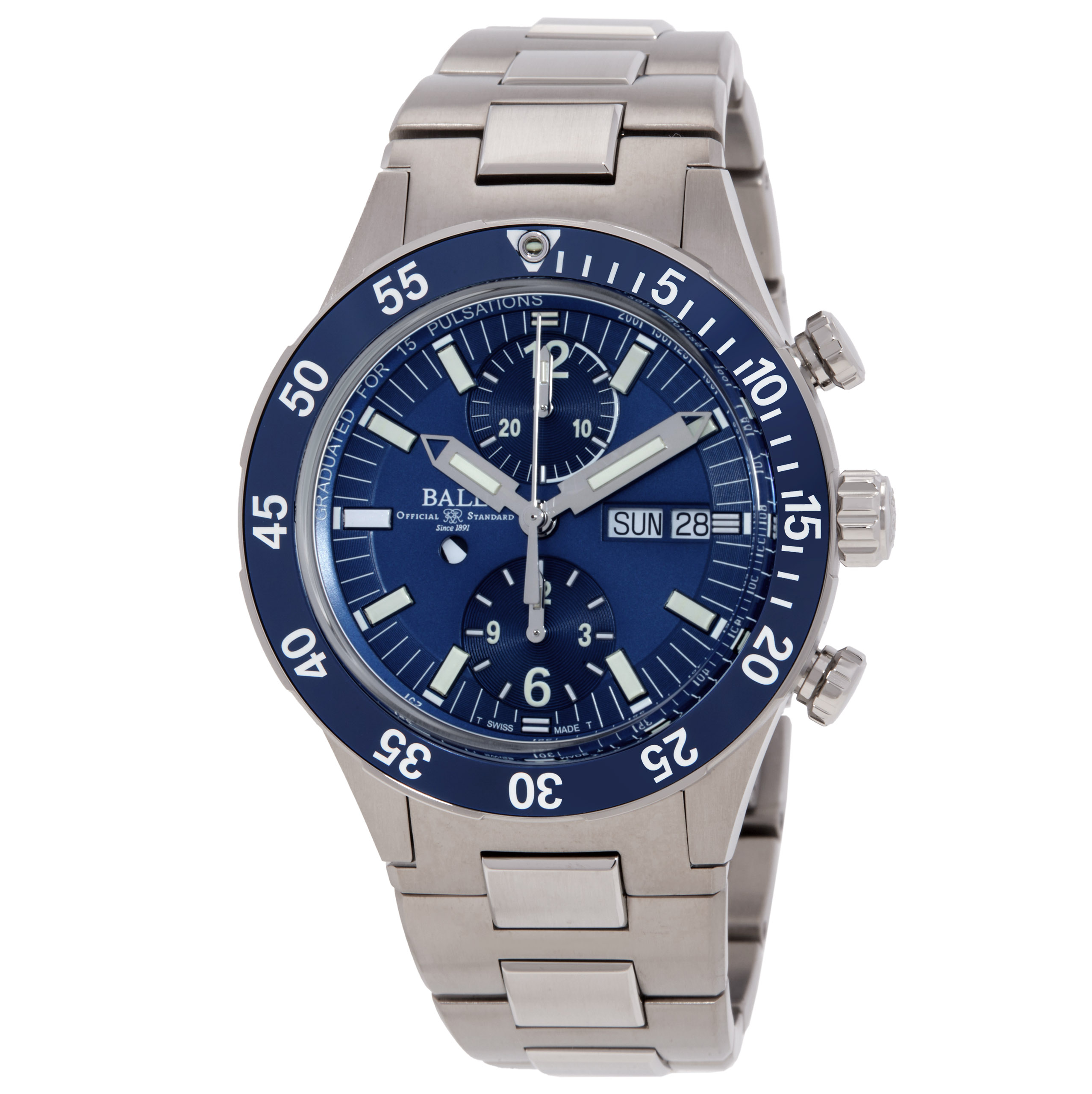 Ball Roadmaster Rescue Chronograph Automatic Blue Dial Men's Watch DC3030C-S1-BE
