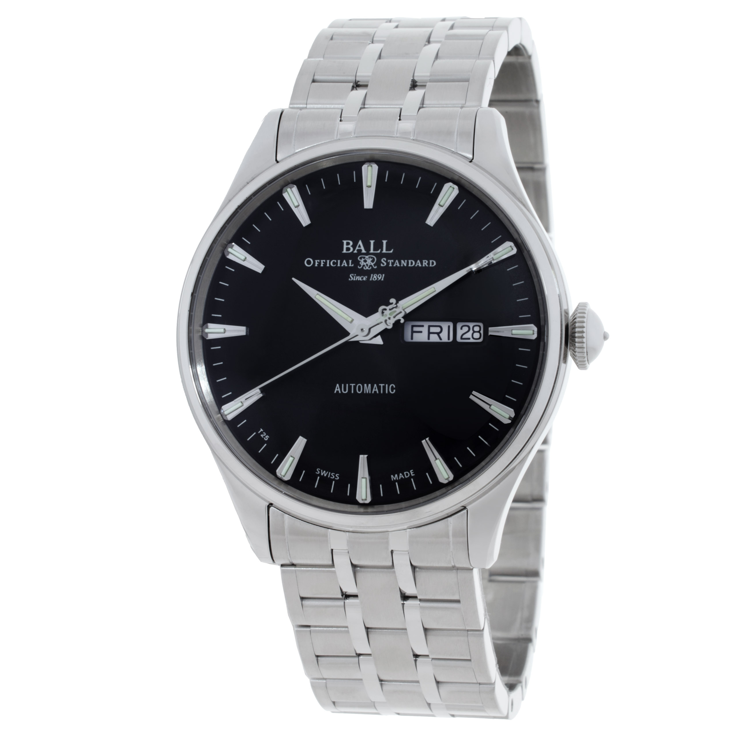 Ball Trainmaster Eternity Automatic Black Dial Men's Watch NM2080D-S1J-BK