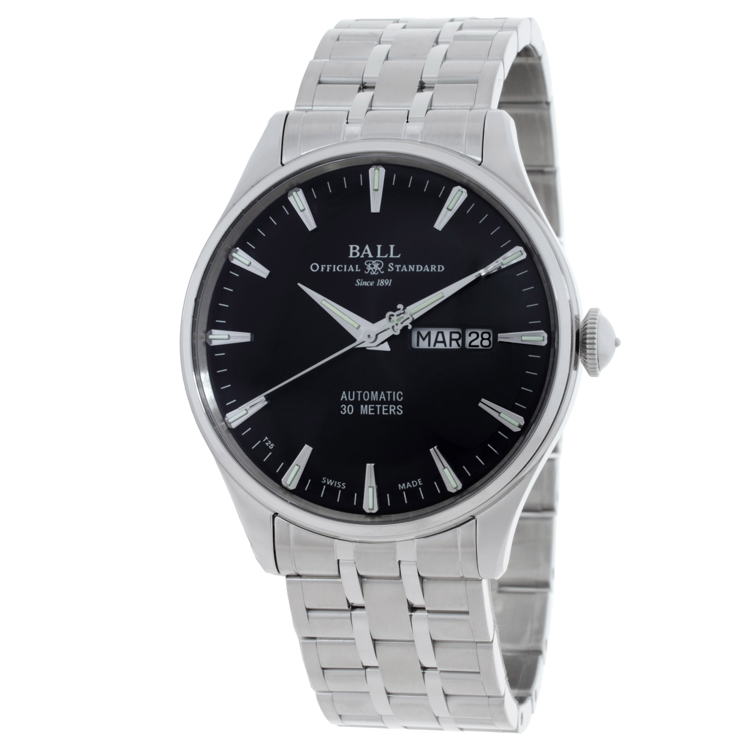Ball Trainmaster Eternity Automatic Black Dial Watch NM2080D-SJ-BK