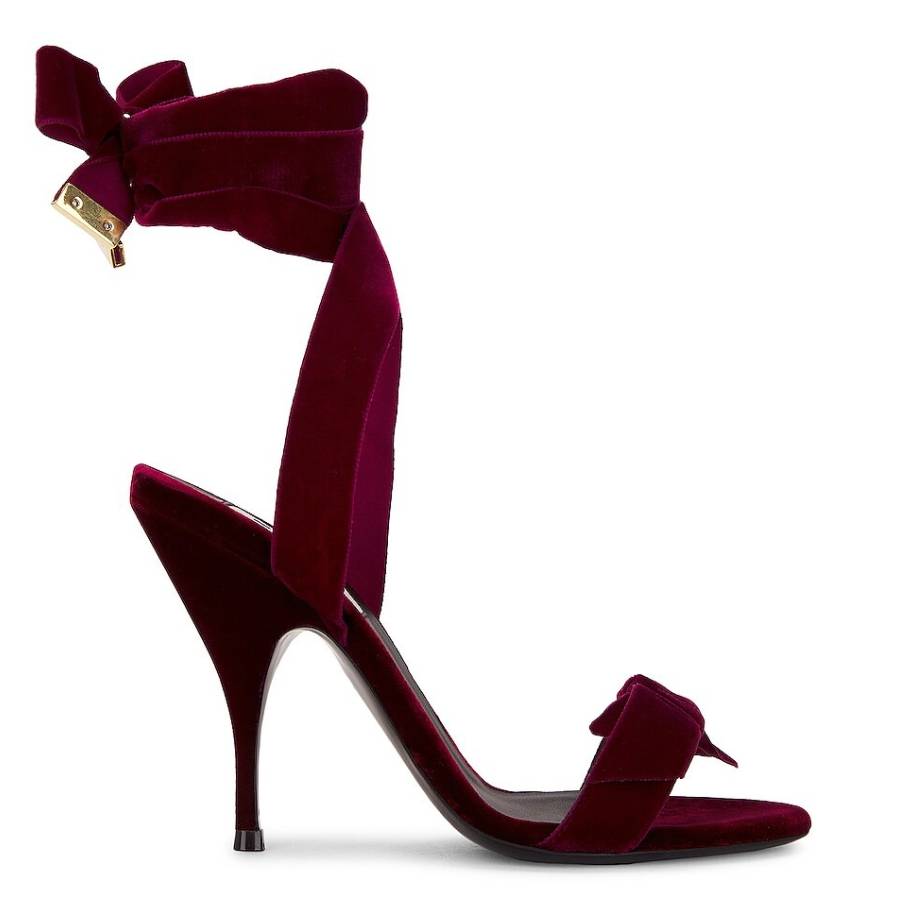 Bally Anitta 105 Bow-detail Sandals In Burgundy