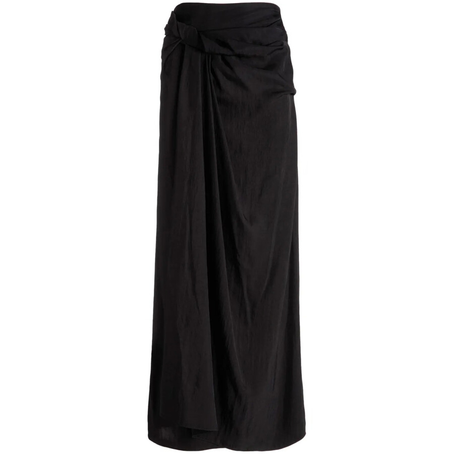 Bally Asymmetric Ruffled Skirt In Black In Black