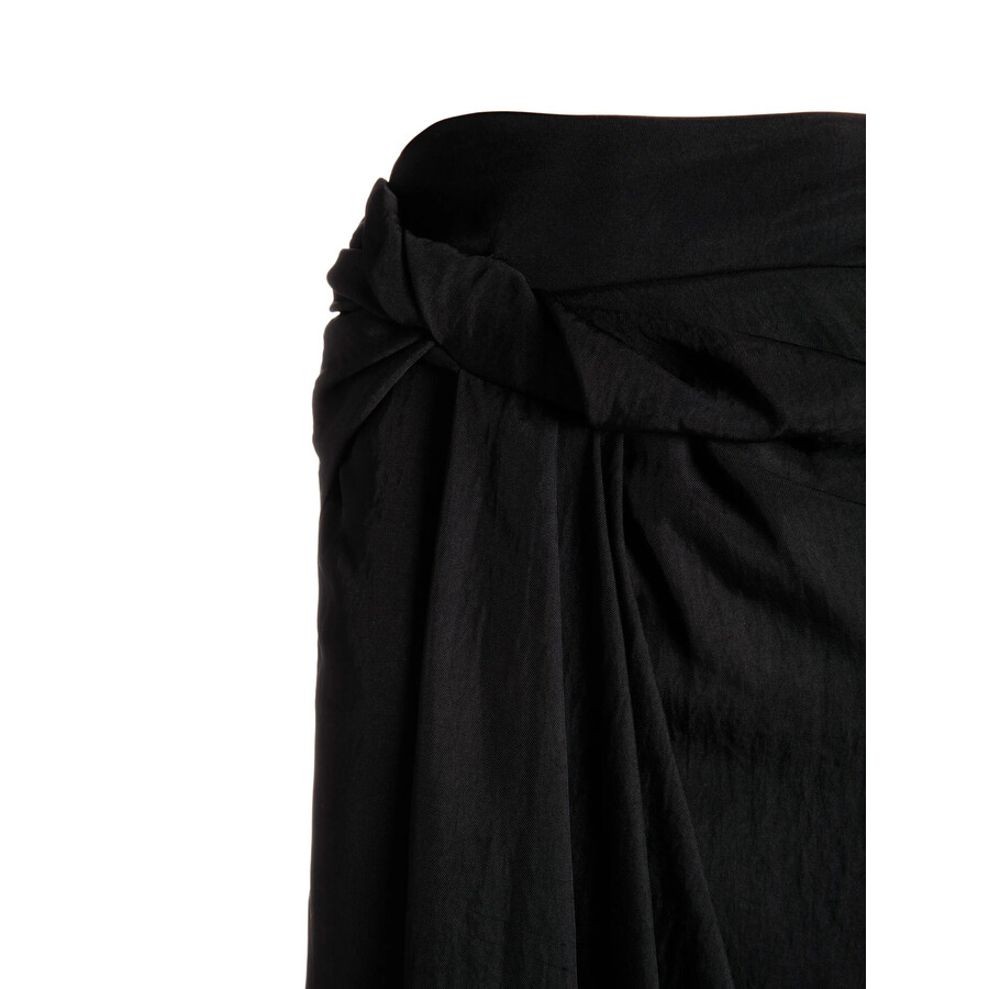 Bally Asymmetric Ruffled Skirt In Black In Black