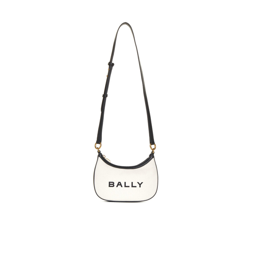 Bally Bar Ellipse Crossbody Bag In White