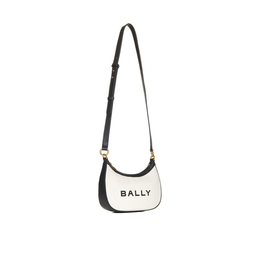 Bally Bar Ellipse Crossbody Bag In White