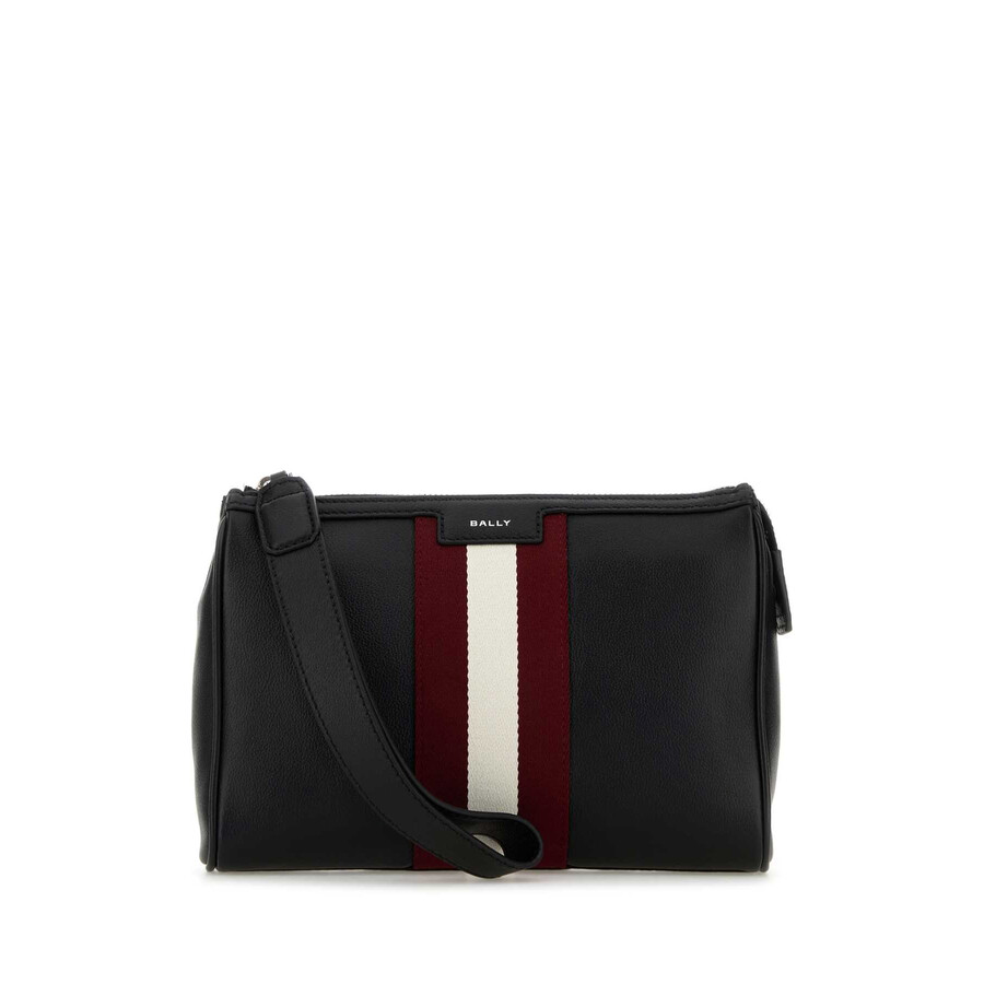 BALLY BALLY BLACK LEATHER CLUTCH