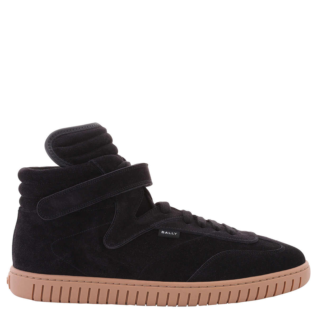 Bally Black Parrel-Mid Suede High-Top Sneakers, Brand Size 42 ( US