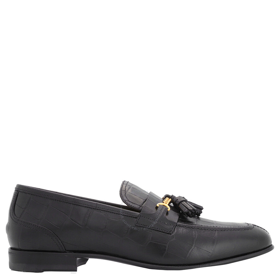 Bally Black Suisse Leather Loafers In Black