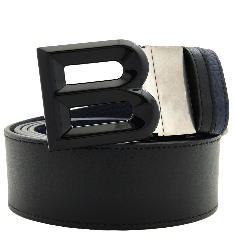 B-Logo Buckle Reversible Leather Belt