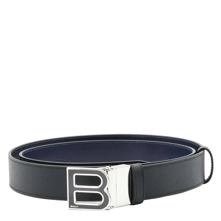 Bally B-logo Reversible Leather Belt In ["black"]