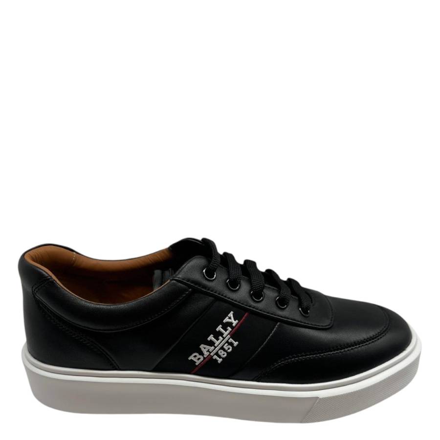 Bally Cordy Leather Low-Top Sneakers, Brand Size 40.5 ( US Size
