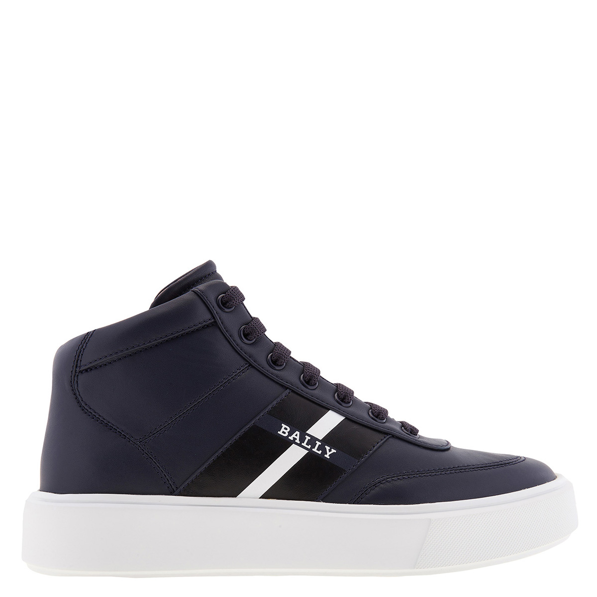 Bally Curter Leather High-Top Sneakers, Brand Size 39 ( US Size 6