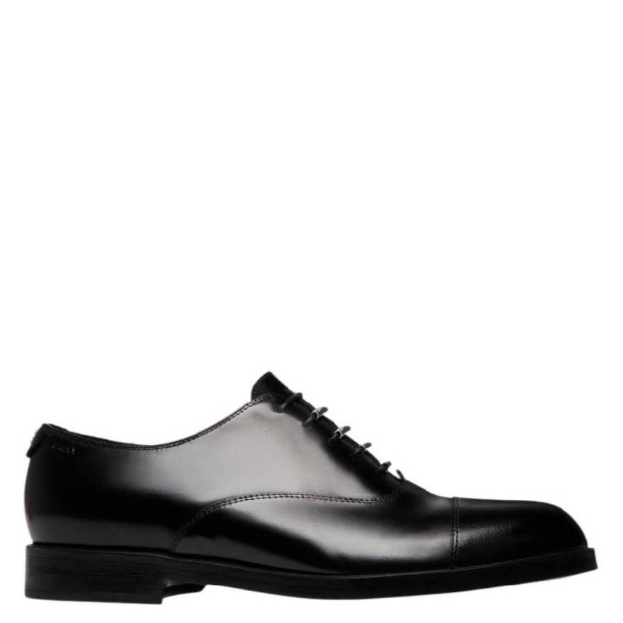 Bally Black Leather Oxford Shoes Timeless Design Bally Odeon Oliver Leather Brogue Oxfords, Brand Size 6 ( US  main image 4