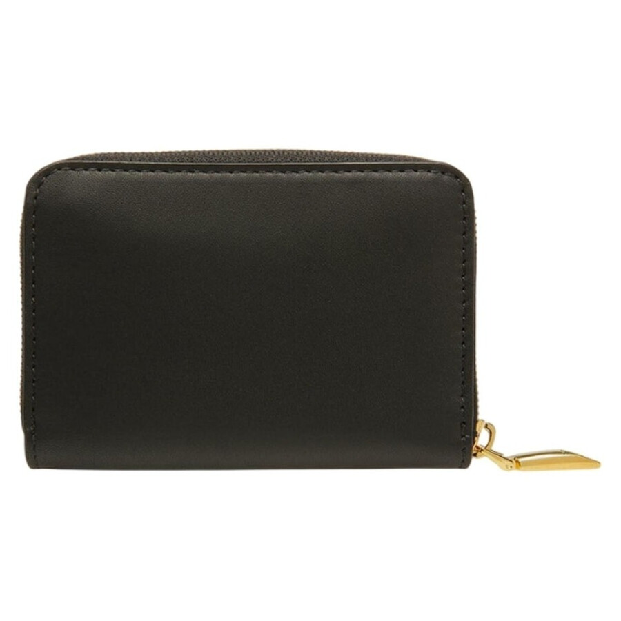 Bally Emblem Leather Coin Purse In Black In Black