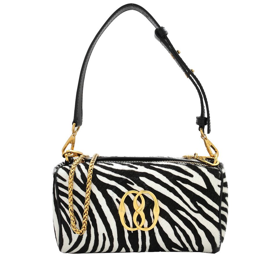 Bally Emblem Rox Logo Plaque Leather Shoulder Bag In White