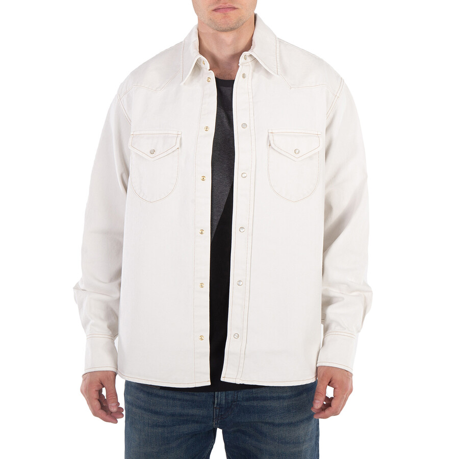 Flap-Pockets Cotton Shirt