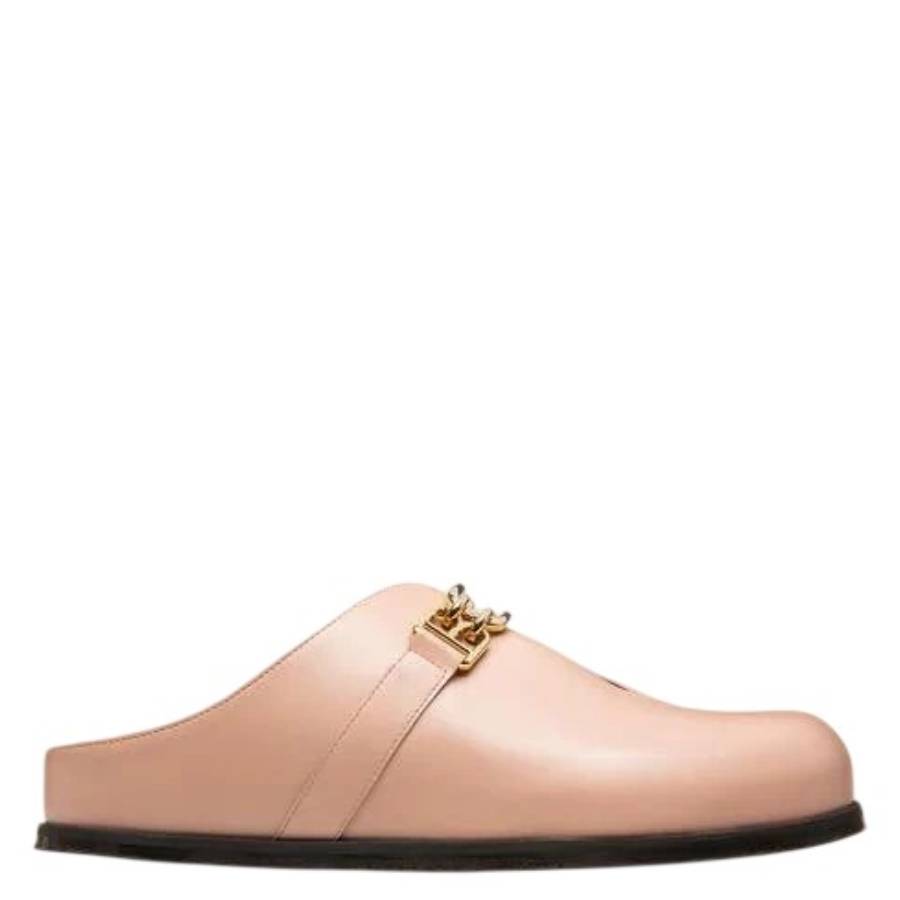 Bally Francine B-chain Leather Slippers In Neutral