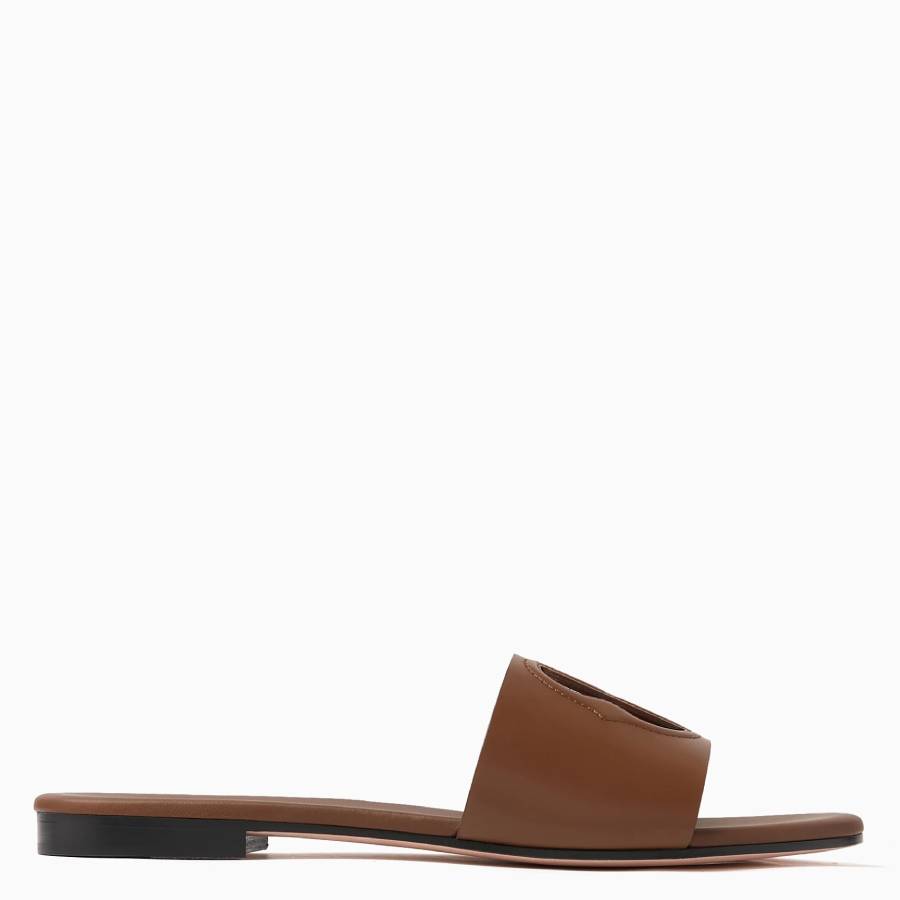 Bally Goldie Logo Embossed Leather Sandals, Brand Size 42  display picture 1