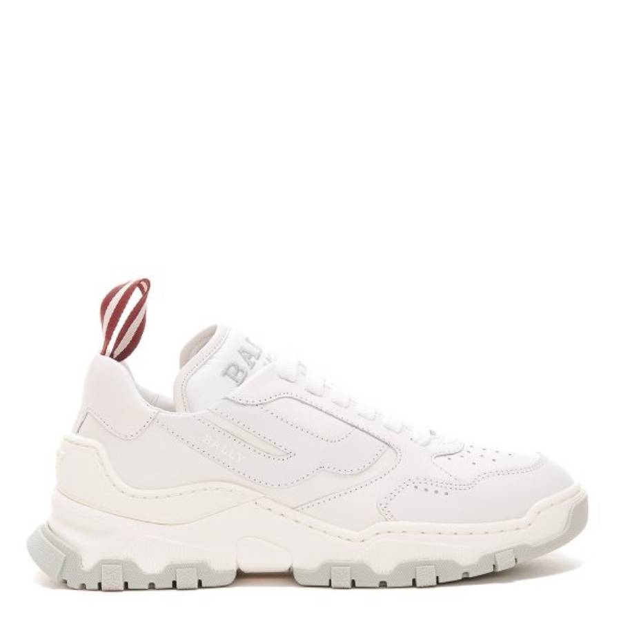 Bally Holden Leather And Fabric Sneakers In White