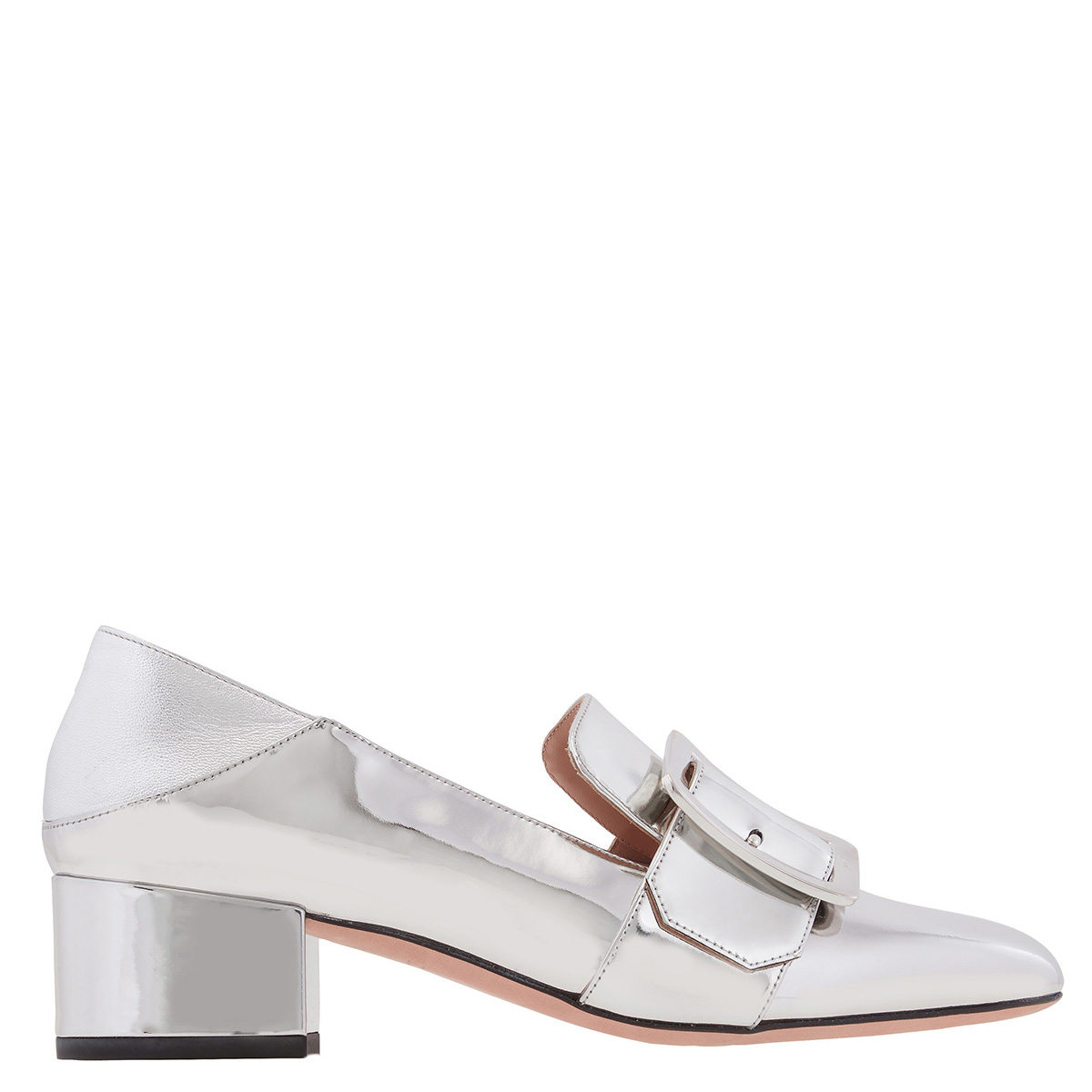 【美品】BALLY Janelle ローファー ホワイト 本革 ブロックヒール Bally Janelle Buckle Leather Pumps, Brand Size 36 ( US Size 5.5