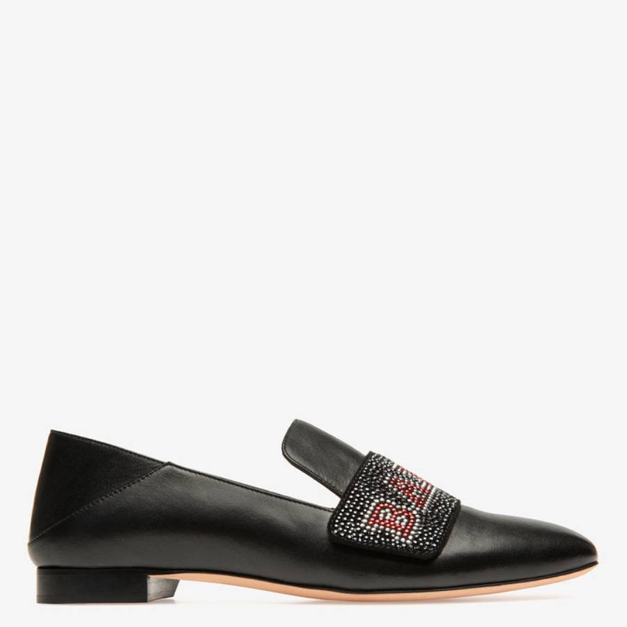 Bally Jannie Lamb Leather Slippers In Black