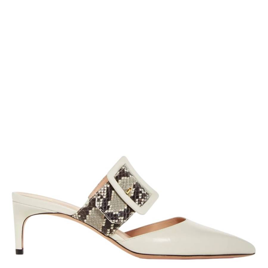 Bally Jemina 55 Buckle Pointed Toe Mules In Multi