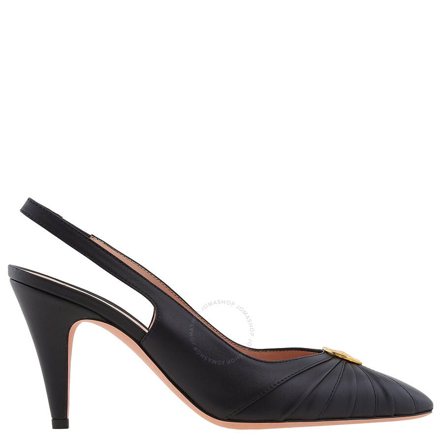 Bally Emblem 80mm Leather Pumps In Black