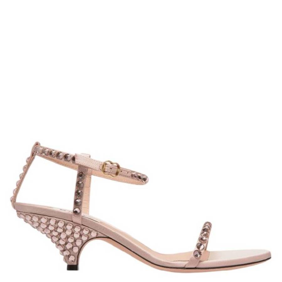 Bally Katy Crystal Embellished Heeled Sandals In Brown