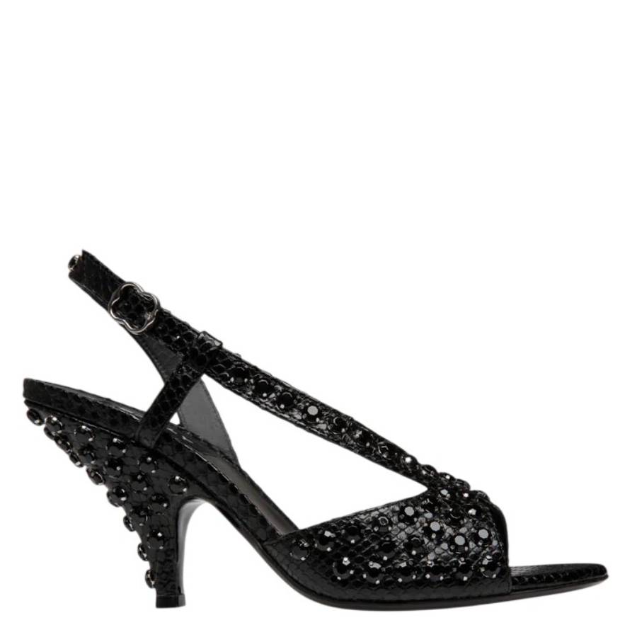 Bally Katy Python Printed Leather Sandals, Brand Size 36.5 ( US Size 6 ...