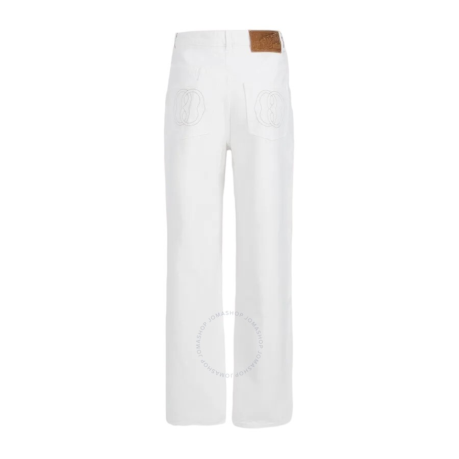 Bally Ladies Bone Cotton Denim Jeans
