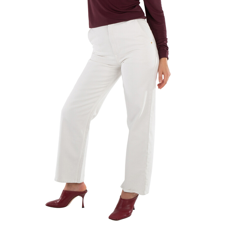Ladies Bone Cotton Denim Jeans