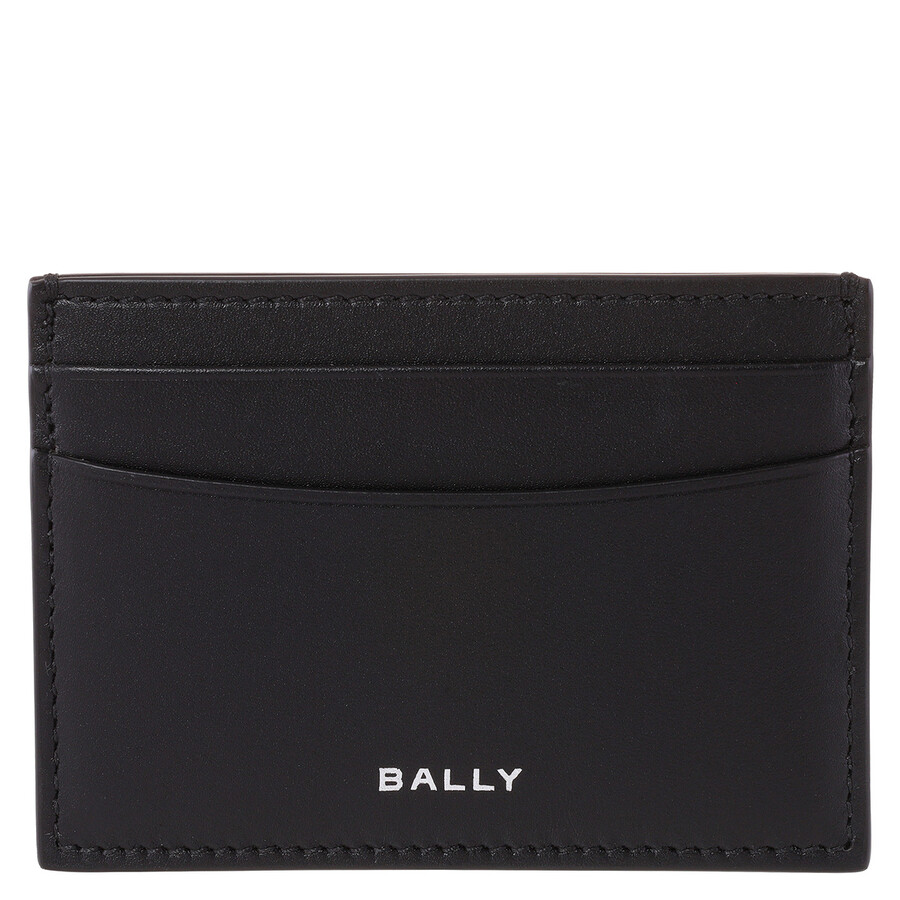 Bally Logo-print Leather Card Case In Black